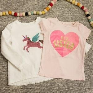 🦄 Sweatshirt/tee shirt bundle. Flip sequins! 6/6X